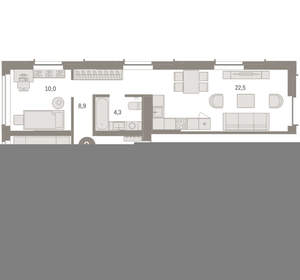 2-к квартира, вторичка, 65м2, 4/16 этаж