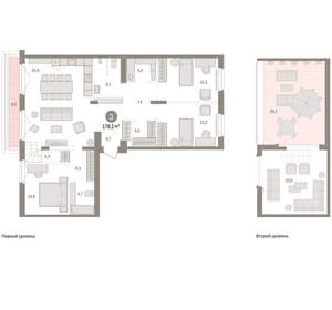 3-к квартира, вторичка, 178м2, 7/16 этаж