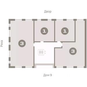 1-к квартира, вторичка, 50м2, 4/8 этаж