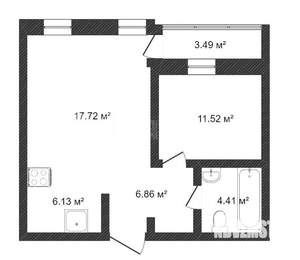 1-к квартира, вторичка, 46м2, 1/10 этаж