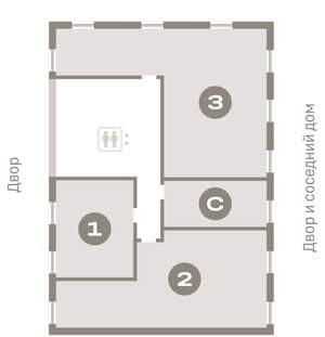 2-к квартира, вторичка, 69м2, 2/16 этаж