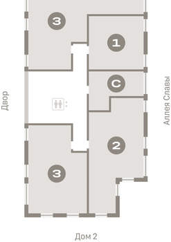 2-к квартира, вторичка, 72м2, 4/25 этаж