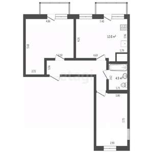 3-к квартира, вторичка, 84м2, 10/16 этаж