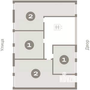 2-к квартира, вторичка, 73м2, 5/7 этаж