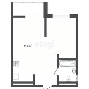 1-к квартира, вторичка, 39м2, 1/10 этаж