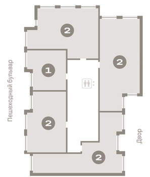 2-к квартира, вторичка, 78м2, 6/8 этаж