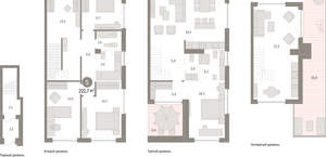 4-к квартира, вторичка, 222м2, 2/8 этаж