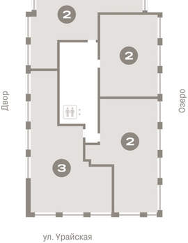 2-к квартира, вторичка, 83м2, 6/8 этаж