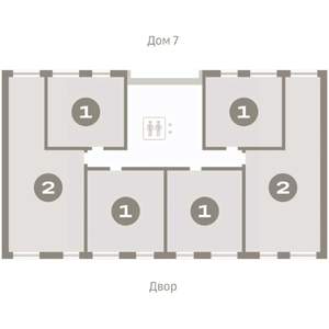 1-к квартира, вторичка, 41м2, 6/7 этаж