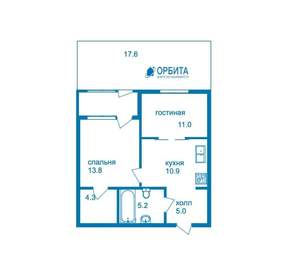 2-к квартира, вторичка, 72м2, 1/4 этаж