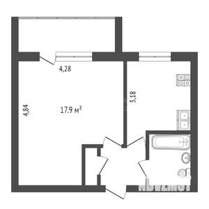 1-к квартира, вторичка, 32м2, 3/5 этаж
