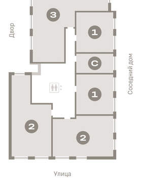 2-к квартира, вторичка, 68м2, 2/17 этаж