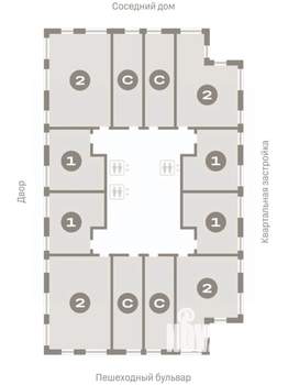 1-к квартира, вторичка, 34м2, 7/25 этаж