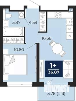 1-к квартира, вторичка, 40м2, 18/23 этаж