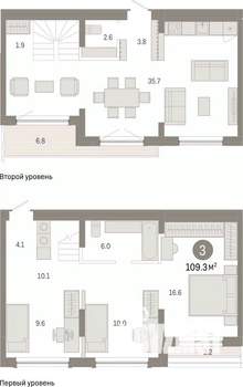 3-к квартира, вторичка, 109м2, 6/7 этаж