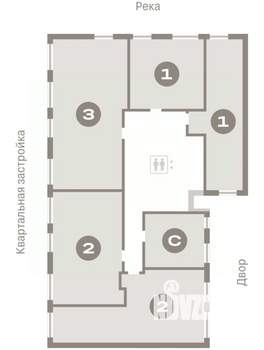 2-к квартира, вторичка, 63м2, 7/8 этаж