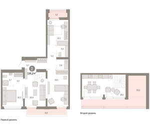 2-к квартира, вторичка, 136м2, 8/25 этаж