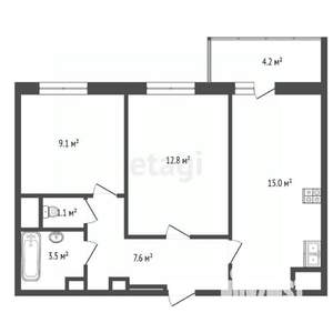 2-к квартира, вторичка, 49м2, 7/18 этаж