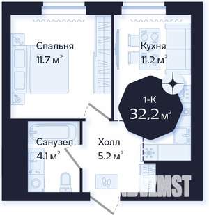 1-к квартира, сданный дом, 32м2, 13/16 этаж