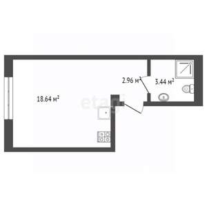 Студия квартира, сданный дом, 23м2, 11/19 этаж