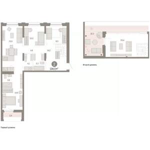 2-к квартира, вторичка, 135м2, 6/6 этаж