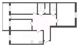 3-к квартира, вторичка, 96м2, 1/9 этаж