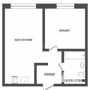 1-к квартира, вторичка, 41м2, 6/17 этаж