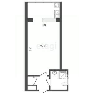 Студия квартира, вторичка, 13м2, 5/8 этаж