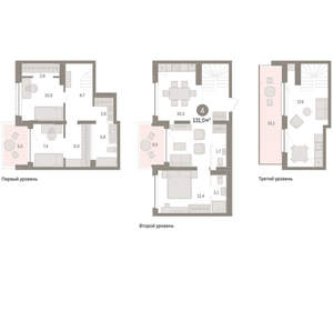 4-к квартира, вторичка, 131м2, 3/8 этаж