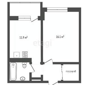 1-к квартира, вторичка, 39м2, 15/16 этаж