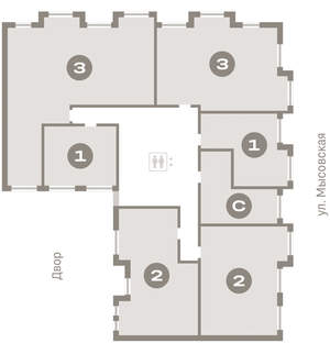 3-к квартира, вторичка, 119м2, 4/16 этаж