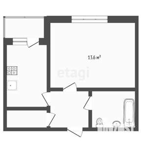 1-к квартира, вторичка, 29м2, 9/9 этаж