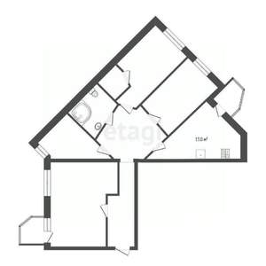 3-к квартира, вторичка, 97м2, 6/10 этаж