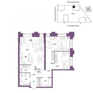 3-к квартира, вторичка, 83м2, 11/31 этаж