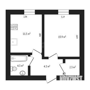 1-к квартира, вторичка, 48м2, 2/10 этаж