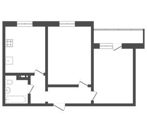 2-к квартира, вторичка, 57м2, 2/4 этаж