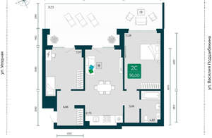 2-к квартира, вторичка, 96м2, 1/7 этаж