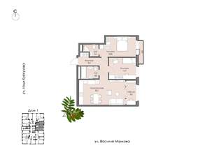 3-к квартира, вторичка, 69м2, 19/24 этаж