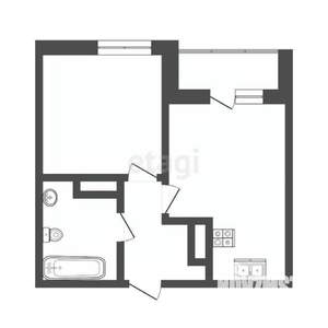1-к квартира, вторичка, 32м2, 10/17 этаж