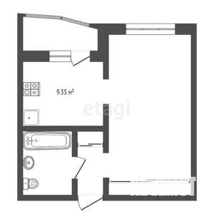 1-к квартира, вторичка, 41м2, 12/14 этаж