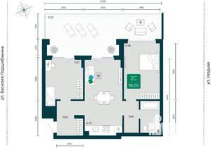 2-к квартира, вторичка, 96м2, 1/12 этаж