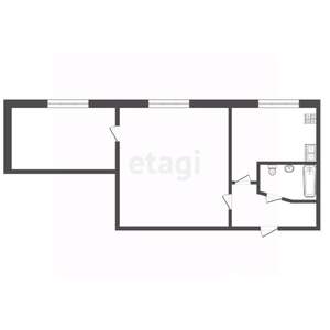 2-к квартира, вторичка, 36м2, 1/3 этаж