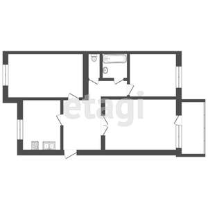 3-к квартира, вторичка, 57м2, 4/5 этаж