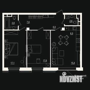 2-к квартира, вторичка, 79м2, 3/7 этаж