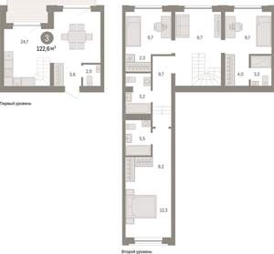 3-к квартира, вторичка, 123м2, 2/10 этаж