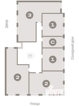 3-к квартира, вторичка, 86м2, 2/7 этаж