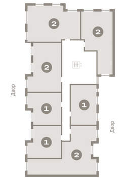 2-к квартира, вторичка, 68м2, 3/11 этаж