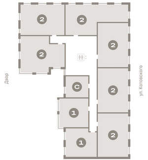 2-к квартира, вторичка, 70м2, 6/16 этаж