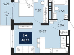1-к квартира, вторичка, 39м2, 2/20 этаж