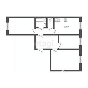 3-к квартира, вторичка, 62м2, 1/9 этаж